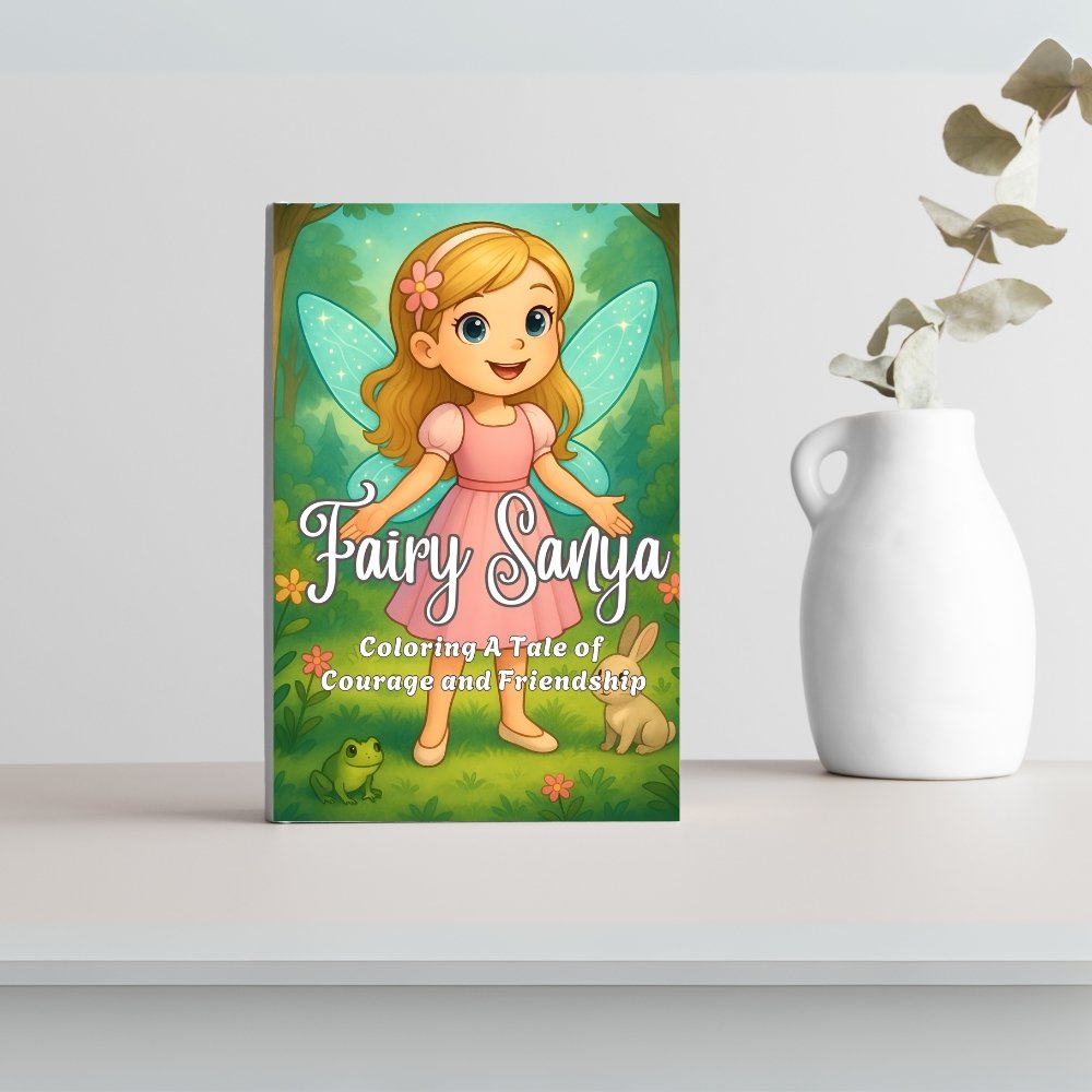 Fairy Sanya Coloring Book – Printable PDF (8.5 x 11 in)