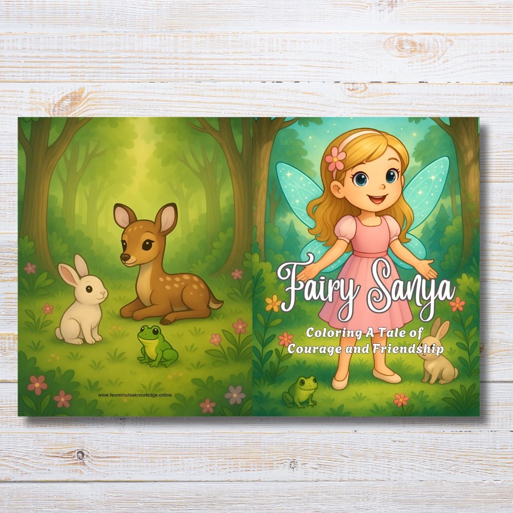 Fairy Sanya Coloring Book – Printable PDF (8.5 x 11 in) - Image 3