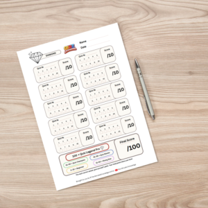 Quiz Legend Pro – Diamond Scorecard (100 Questions)