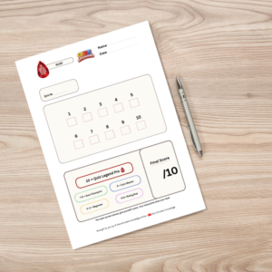 Quiz Legend Pro – Ruby Scorecard (10 Questions)