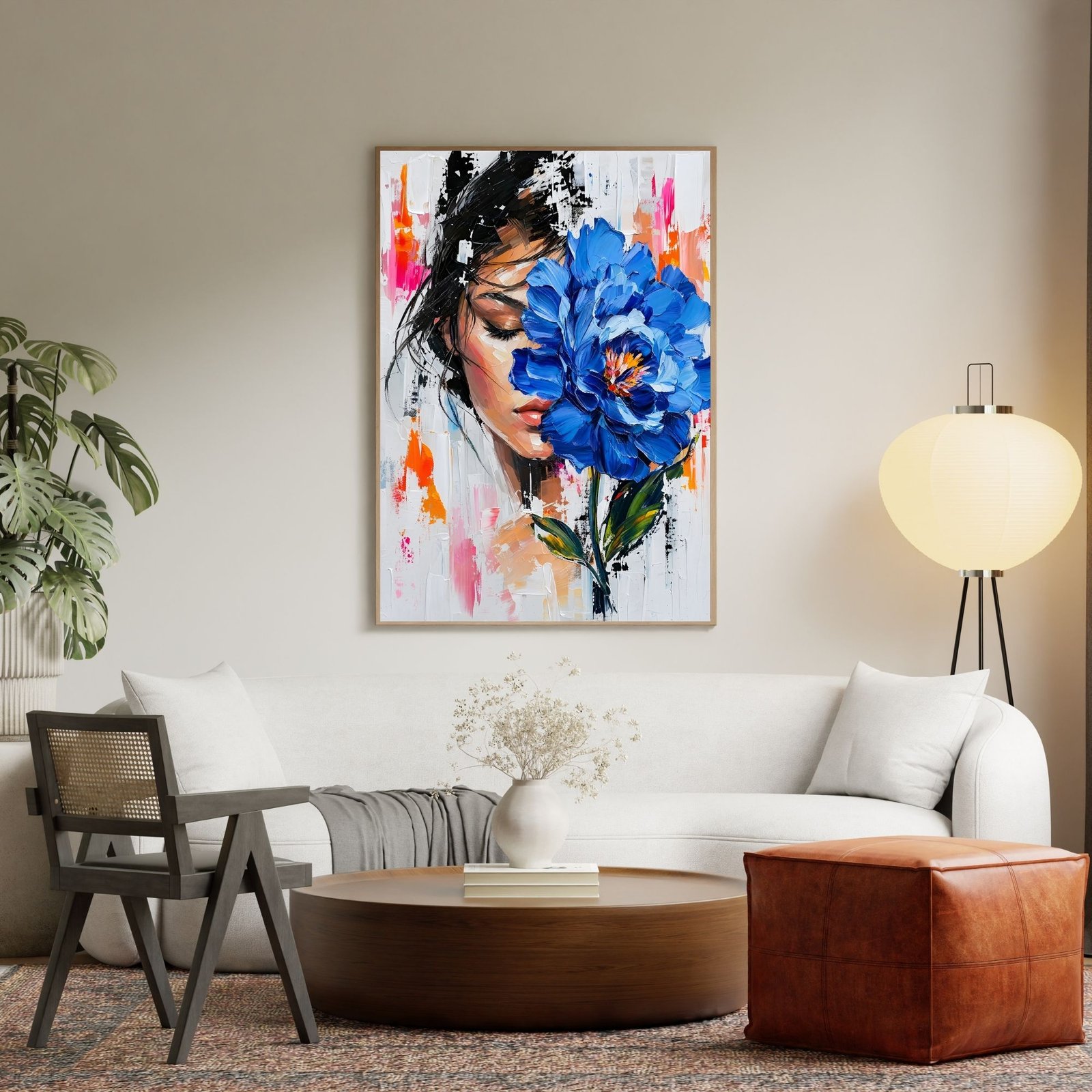 Woman & Blue Peony III | 250🪙