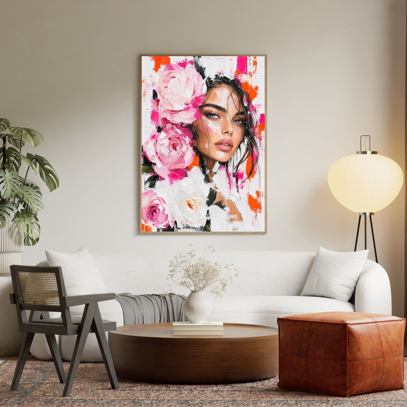 Woman & Pink Roses V | 250🪙