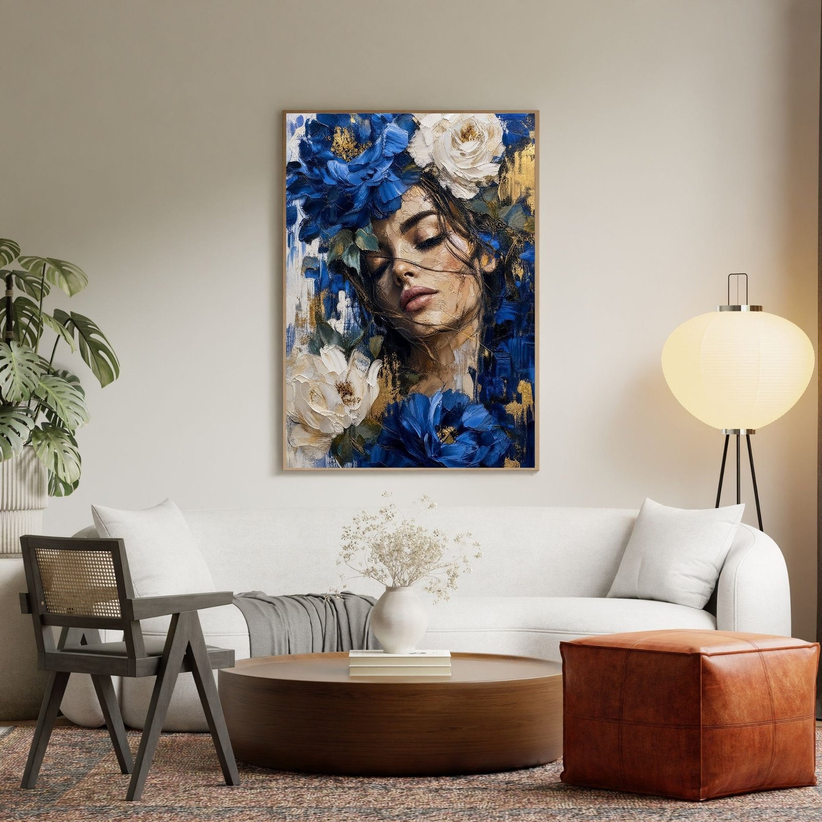 Woman & Blue Peonies VI | 250🪙